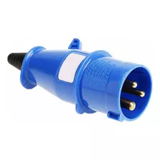 Plug Macho Industrial 2p+t 16a Newkon Azul N3076 Steck