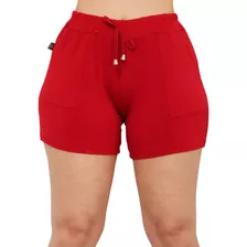 Shortinho Jeans Feminino Com Lycra Desfiado Cintura Alta 