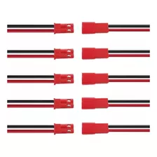 5 X Conector Jst Rcy 2 Pines Pitch 2.5mm Siliconado 10cm