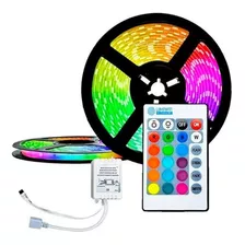 Fita Led Rgb 3528 Colorida 5m + Controle 300 Led Decoração