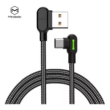 Cable Mcdodo Usb - Tipo C 90° Grados Corto 50cm Carga Rapida Y Datos Qc