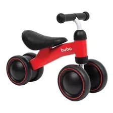 Bicicleta Bicicletinha De Equilíbrio Para Bebê 4 Rodas Buba Cor Vermelho