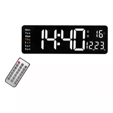 Reloj De Pared Digital Decorativo Led Pantalla Grande 39x13