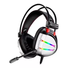 Headset Gamer K-mex Ar70 7.1 Virtual Surround Usb Prata/rgb