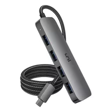 Hub Usb-c Uni A 4 Puertos Usb 3.0 Cable De 1.2 Mt