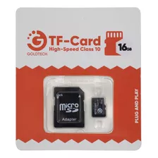 Memoria Micro Sd Goldtech 16gb Clase 10 Con Adaptador 