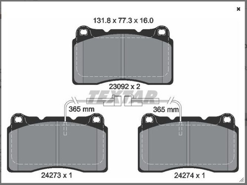 Balatas Delanteras Alfa Romeo Gt 2003-2008 Textar  Foto 3