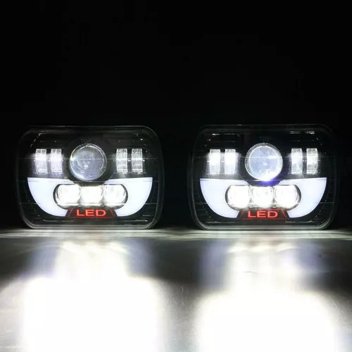 Led Rectangular 5x7 Para Lupa Jeep Cherokee 4x4 Nissan D21 Foto 4