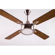 Ventilador De Techo Platil Palas De Madera+ Plafon Led 18w