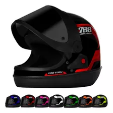 Capacete Moto Fechado Protork Sport Moto 788 Viseira Fume