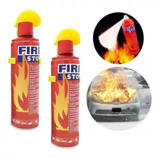 X2 Kit Auto Seguridad Extintor Incendio Moto Casa Spray 500m