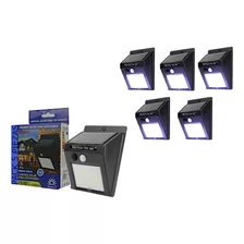 Lampara Solar Para Jardin 15w Recargable De Paquete 5 Piezas