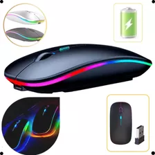 Mouse Sem Fio Recarregavel Silencioso Wireless E Com Led Rgb