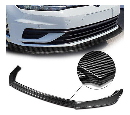 [3pcs] For 18-21 Vw Golf Carbon Fiber Look Front Bumper Spd1 Foto 5