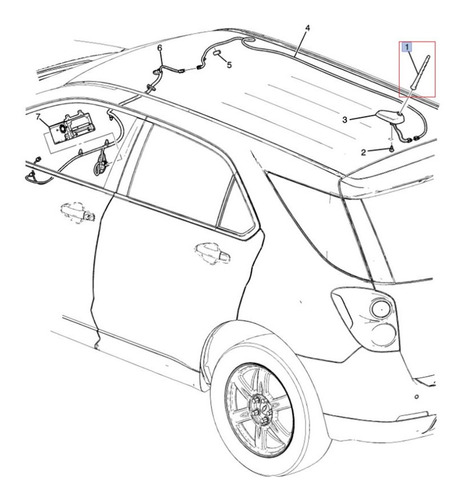 Antena Radio Chevrolet Equinox 2.4l L4 - Gas 2013 Foto 3