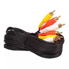 Cable De Audio Y Video (3 Rca) De 30 Metros, Gold Rh9138