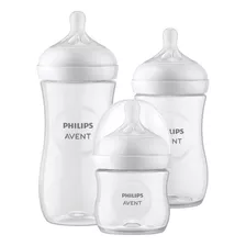 Kit 3 Mamadeira Avent Pétala 3.0 125, 260, 330ml Transparent