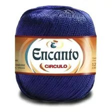 Linha Fio Encanto Para Croche 128m Circulo 100% Viscose Cor 2550 - Azul Bic