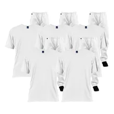 Kit 5 Uniforme Açougueiro - Calça Brim + Camiseta Malha Fria