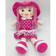 Muñeca De Tela Trapo Musical 47cms Tipo Pepona Peluche