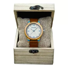 Reloj De Madera Bobo Bird Gt048 -2 Bambú 44 Mm Con Caja