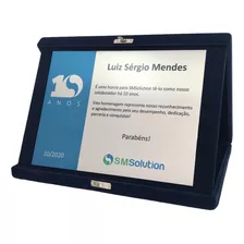 Placa De Homenagem/formatura Aço Inox Estojo De Veludo