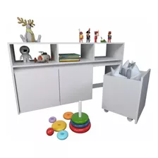 Mueble Juguetero Organizador 3 Cajones C/ruedas Y Estantes 