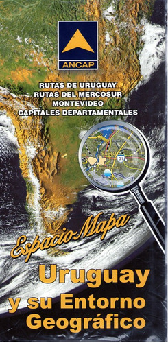 Mapa Del Uruguay Y  Su Entorno Geografico