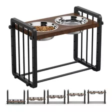 Urpower Cuencos Elevados Para Perros, Soporte De Metal Y Mad