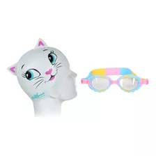 Kit Natação Speedo Óculos Candy Touca Cat Cap Infantil