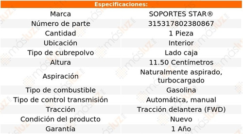 1) Cubre Polvo Junta Lado Caja Int Jetta 1.8l 4 Cil 98/05 Foto 2