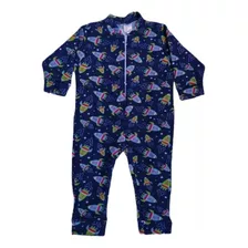 Macacão Com Zíper Soft Uni 1-2-3 Pijama Infantil Inverno