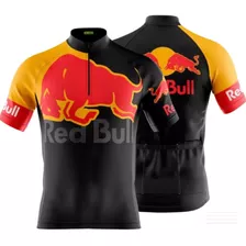 Camisa Para Andar De Bicicleta Red Bull Energético Masculina