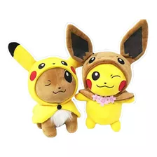 Pelúcia Antialégica Pikachu Cosplay Eevee Lindo 23 Cm 