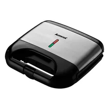 Sanduicheira Grill 110v Antiaderente 750w Preta Amvox Cor Preto