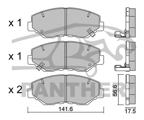 Balata Akebono Act914a Del Honda Civic 2014 Foto 3