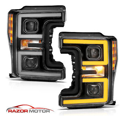 For 17-19 Ford F250 F350 Xl Xlt Pair Black Projector Hea Rzk Foto 4