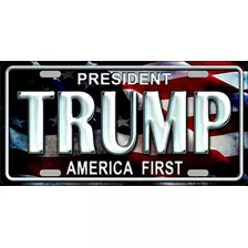 Smart Blonde President Trump America First Placa De Metal