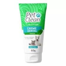 Creme Dental Pet Clean 5 Sabores Para C¿es E Gatos 60 G Sabor Menta