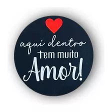 Etiquetas Aqui Dentro Tem Muito Amor 4x4cm C/ 100 Unid