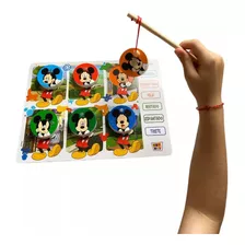 Tabuleiro Para Autista Disney Mickey Cores Emoções Pescaria