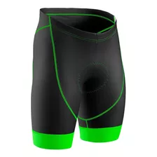 Bermuda Ciclismo Faixa Verde Forro Gel Elástico Bike Mtb