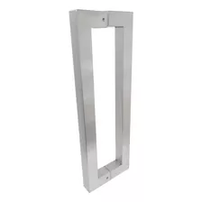 Puxador Porta Aço Inox Retangular 20x20 Escovado 60cm