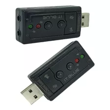 Placa De Som Usb 7.1 Canais Notebook Ps3 Pc Adaptador Audio