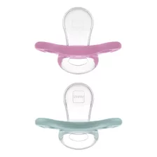 2 Chupetas De Silicone Mam Confort Baby Cor Rosa-claro Período De Idade 0-6 Meses