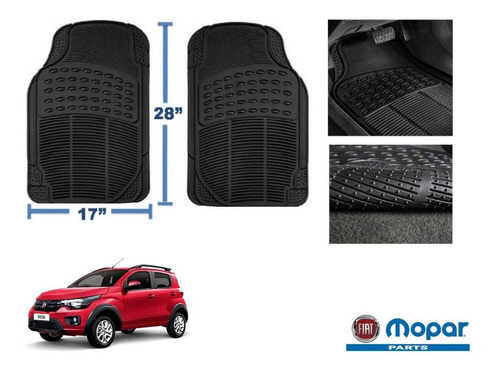 Tapetes Uso Rudo Fiat Mobi 2020 Marca Rubber Black Foto 2