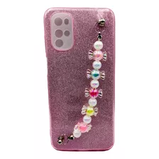 Capa Capinha Para Moto G22 Xt2231 6.5 C/ Pulseira Perola