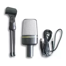 Microfone Condensador Estudio Youtuber P2 Full C/ Mini Tripe
