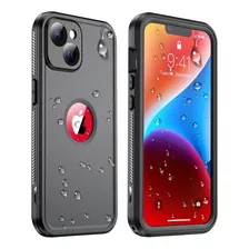 Funda Temdan Para iPhone 14 Waterproof Black