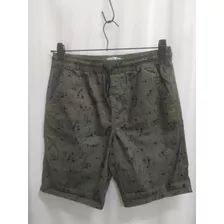 Short Bermuda Estampado Verdegabardina / Primark / Talle S 